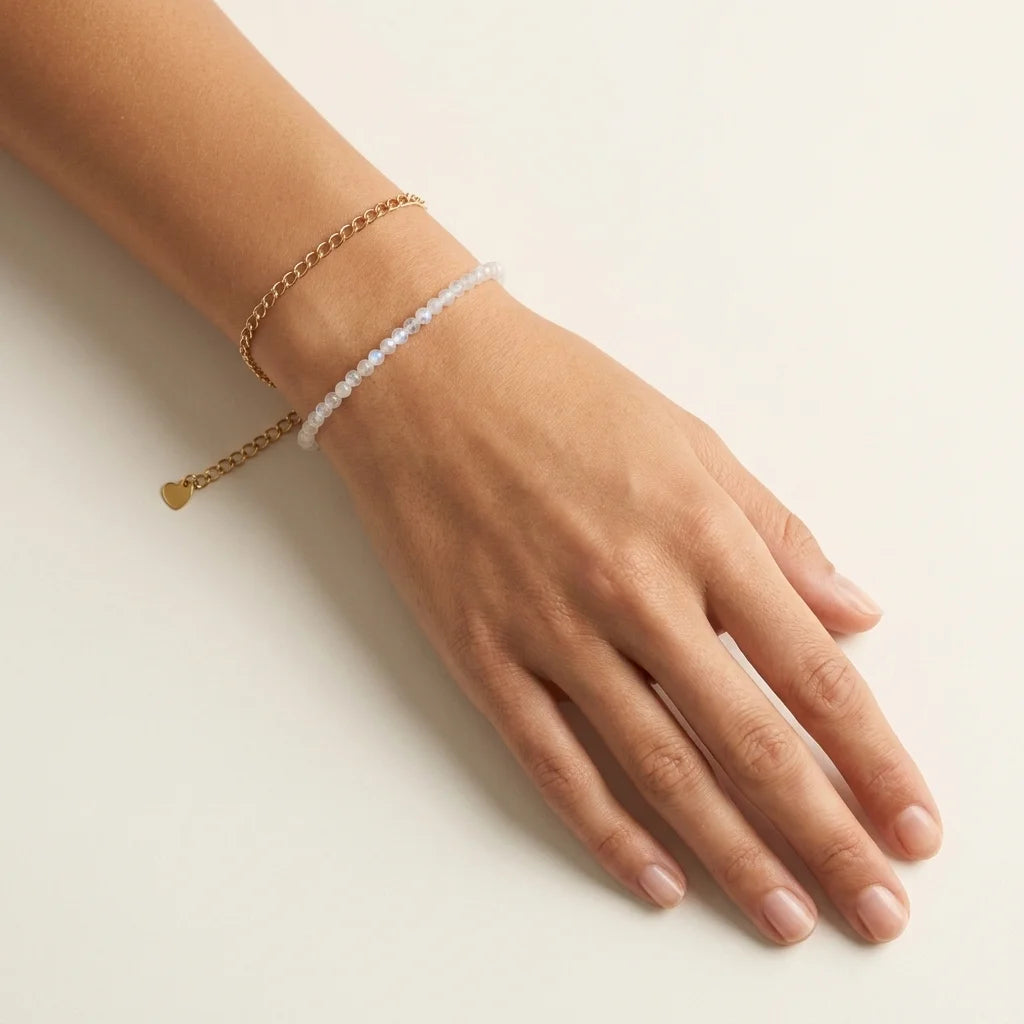 Mondstein Intuitions-Armband – getragen