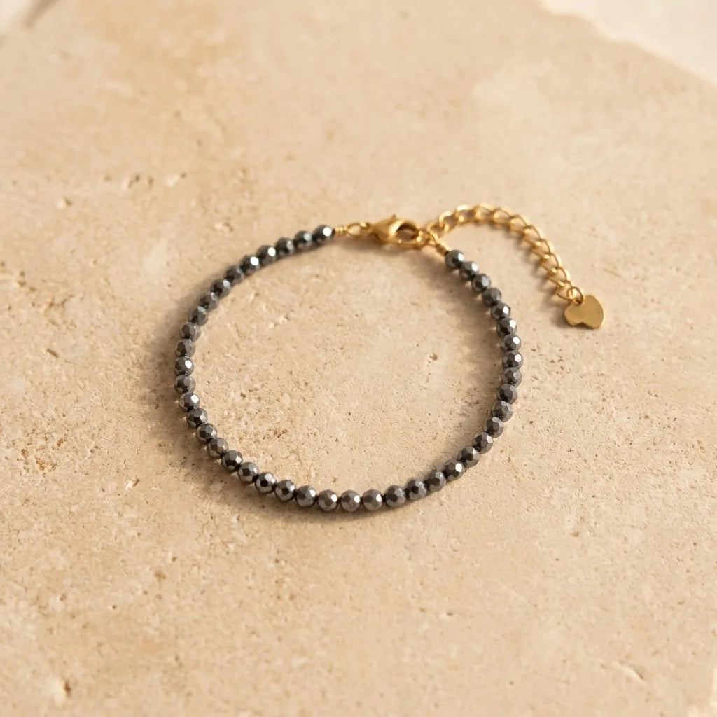 Naturstein Armband – Anthrazit – Produktfoto 1