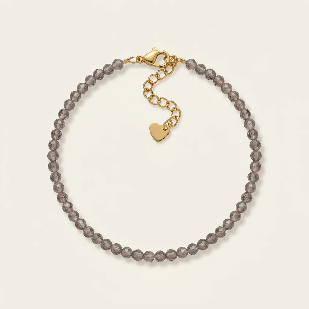 Naturstein Armband – Rauchgrau – Produktfoto