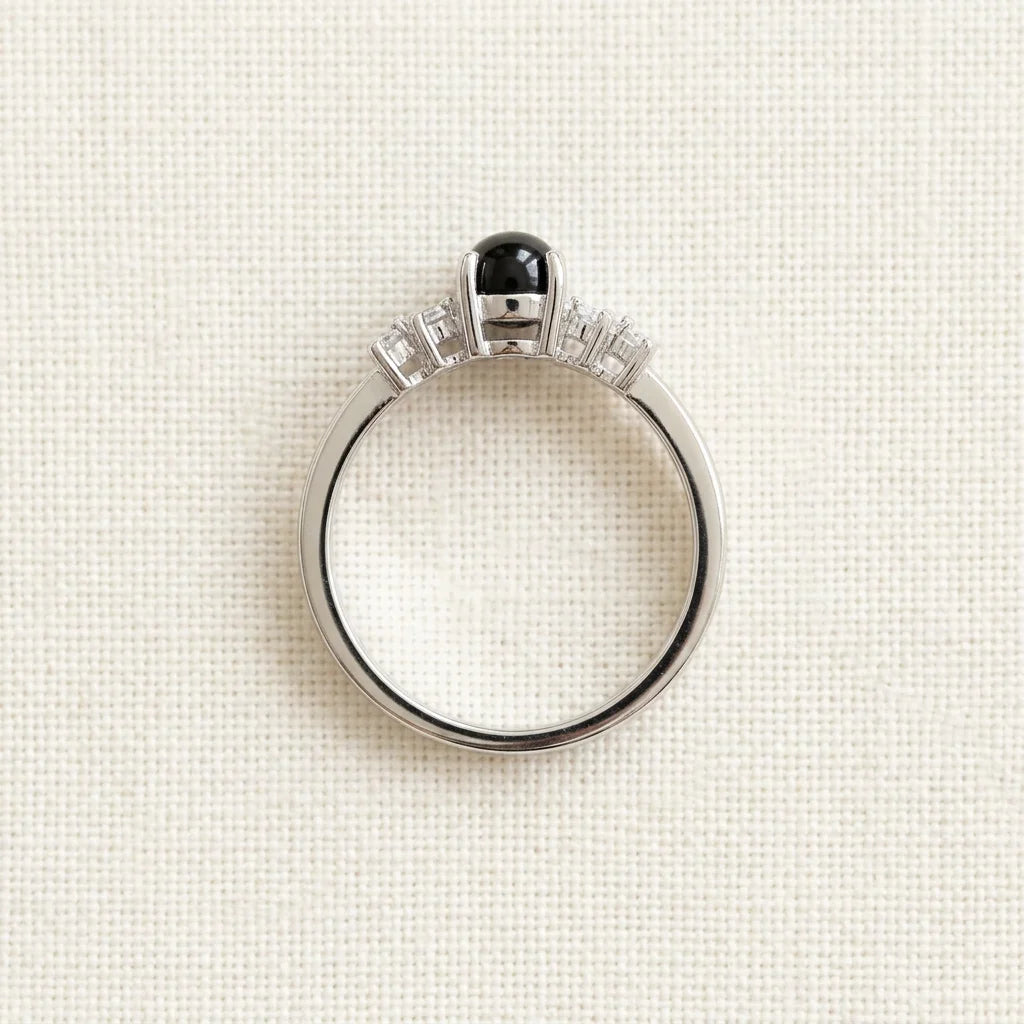 Obsidian Ring von oben